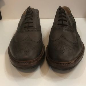 Brunate Grey Leather Oxford Made in Italy